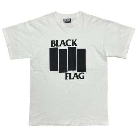 BLACK FLAG 90s LOGO TEE WHITE LARGE 0043