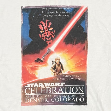 STAR WARS EPISODE 1 1999 CELEBRATION WHITE FITS XL 7562