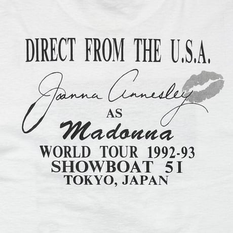 MADONNA WHO'S THAT GIRL SIGNATURE WHITE HANES LARGE 8578