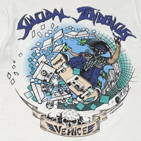 SUICIDAL TENDENCIES VENICE WHITE GIANT BY TEE JAYS LARGE 4097