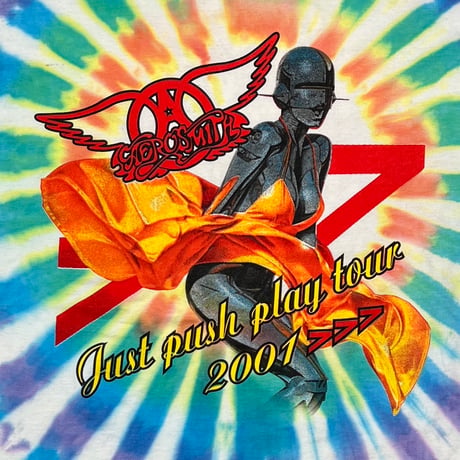 AEROSMITH SORAYAMA JUST PUSH PLAY TOUR 2001 BOOTLEG TIEDYE DELTA XL 4971