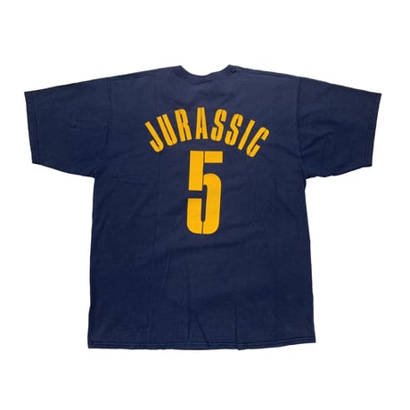 JURASSIC 5 DOUBLE SIDE NUMBERING NAVY YELLOW FRUIT OF THE LOOM XL 4640
