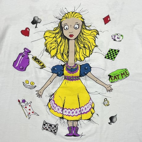 ALICE IN WONDERLAND ALICE & CAT DOUBLE SIDE WHITE ANDAZIA XL 2298