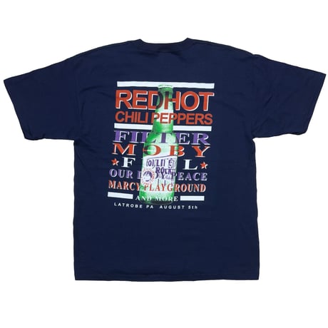 RED HOT CHILI PEPPERS ROLLING ROCK TOWN FAIR NAVY GILDAN XL 1788