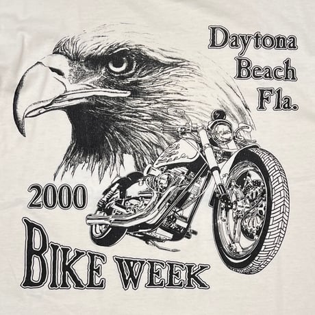 BIKE WEEK 2000 EAGLE Daytona Beach Fla. WHITE LARGE 8502
