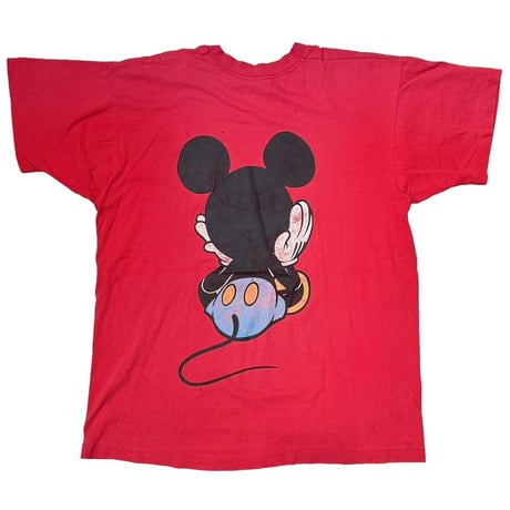DISNEY VINTAGE CLASSIC MICKEY MOUSE LINK PRINT RED FITS XL 0218