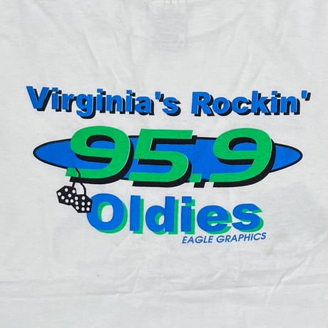 Budweiser 95.9 Virginia's Rockin' Oldies WHITE TULTEX XL 6591