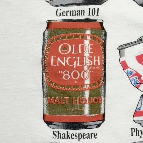 OLD & VINTAGE 1994 What I Really Learned In School BEERS SUBJECTS WHITE XL 6756