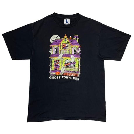 OLD & VINTAGE GHOST TOWN USA TEE BLACK LARGE 9636