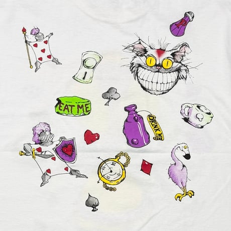 ALICE IN WONDERLAND ALICE & CAT DOUBLESIDE WHITE ANDAZIA XL 8274