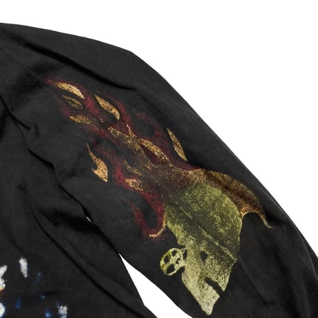 NIRVANA DOUBLE SIDE LS FLAME SKULL SLEEVE BOOTLEG IRON MAIDEN TAG FITS LARGE 9879