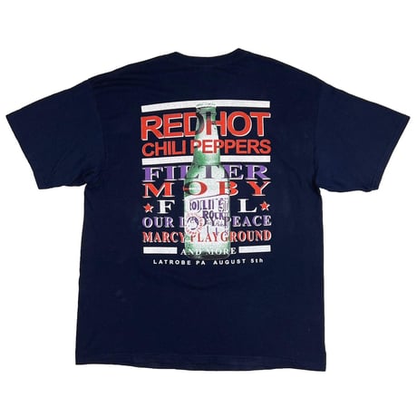 RED HOT CHILI PEPPERS ROLLING ROCK TOWN FAIR NAVY GILDAN XL 0026