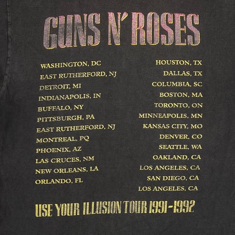 GUNS N' ROSES USE YOUR ILLUSION TOUR 1991-1992 BROCKUM LARGE 3090