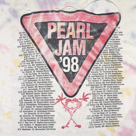 PEARL JAM YIELD 1998 TOUR TIE DYE FITS XL 7970