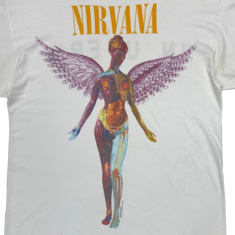 NIRVANA IN UTERO 1993 WHITE BRIGHT GREEN XL 8881