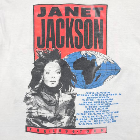 JANET JACKSON 1994 WORLD TOUR BOOTLEG WHITE SOLAR-T FITS XL 9176