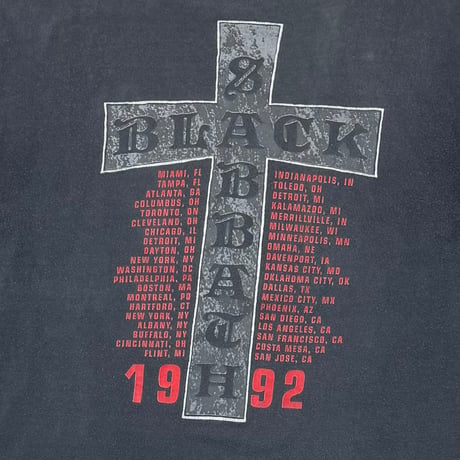 BLACK SABBATH 4 DESIGN 1992 BACK FULL DECORATION BROCKUM LARGE 3332