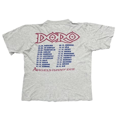 DORO PESCH ANGELS NEVER DIE ASH GREY EURO FITS LARGE 6761
