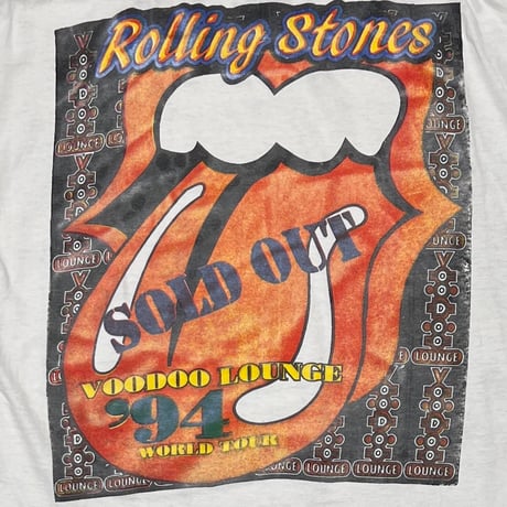 ROLLING STONES VOODOO LOUNGE SPIKE TONGUE BOOTLEG WHITE LARGE 8504