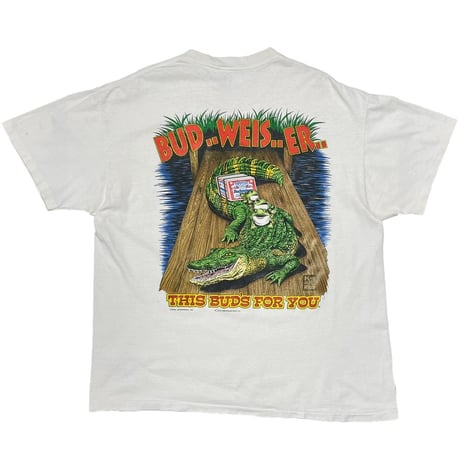 Budweiser 1996 ALLIGATER & FROGS POCKET PRINT WHITE DELTA XL 4218