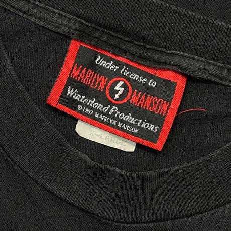MARILYN MANSON 1997 CENTER RING MEMBER MANSON TAG XL 6553