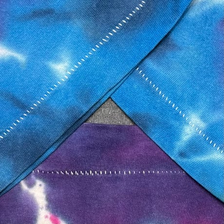 GRATEFUL DEAD 1992 SKULL & GALAZXY TIE DYE LIQUID BLUE LARGE 6785