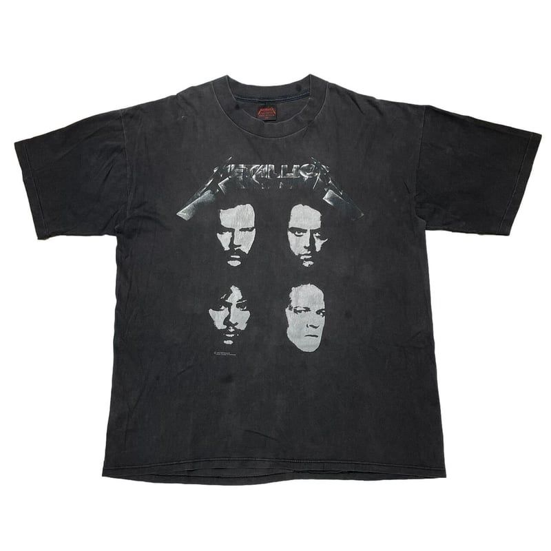 古*厨様 16メタリカ 91-92 TOUR SQUARE MEMEBR FAC METALLICA 91-92 TOUR SQUARE MEMEBR FACE TEE XL