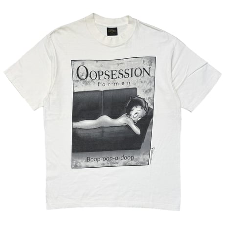 BETTY BOOP 1995 OOPSESSION FOR MEN CK PARODY WHITE CHANGES LARGE 1113