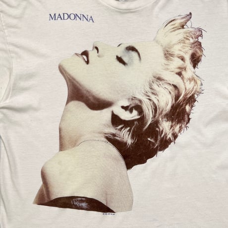 MADONNA BIG FACE SIDE PRINT 1986 WHITE Hanes XXL 3659
