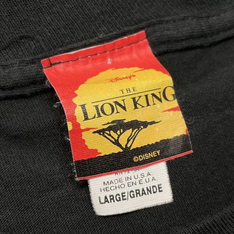 DISNEY VINTAGE LION KING REMEMBER WHO YOU ARE TEE BLACK LARGE 9067