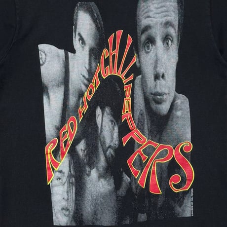 RED HOT CHILI PEPPERS 1990 MEMBER PORTRAIT CURVING LOGO  ANVIL LARGE 1696