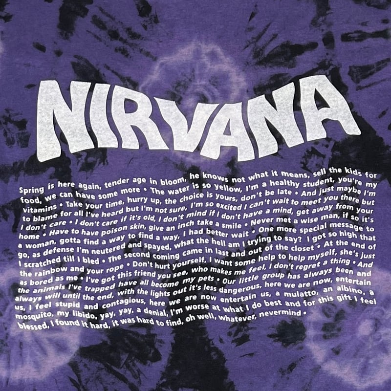 NIRVANA NEVERMIND BOOTLEG LS TIEDYE BLACK/PURPL