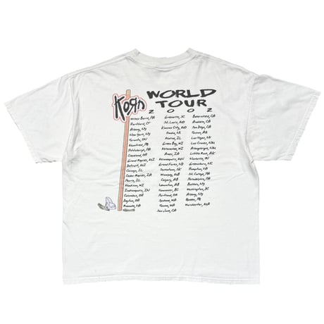 KORN POP SUX TOUR 2002 WHITE M&O XL 5775