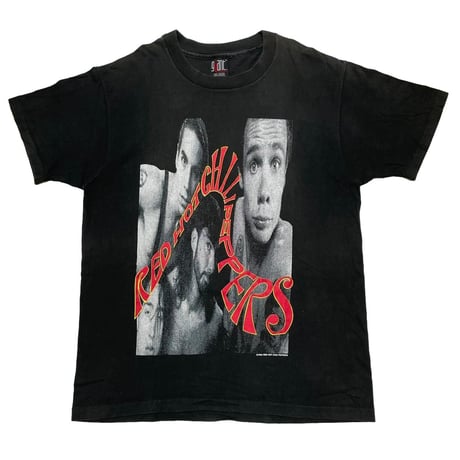 RED HOT CHILI PEPPERS 1990 CURVING LOGO MEMBER PORTRAIT TEE GIANT XL 8654