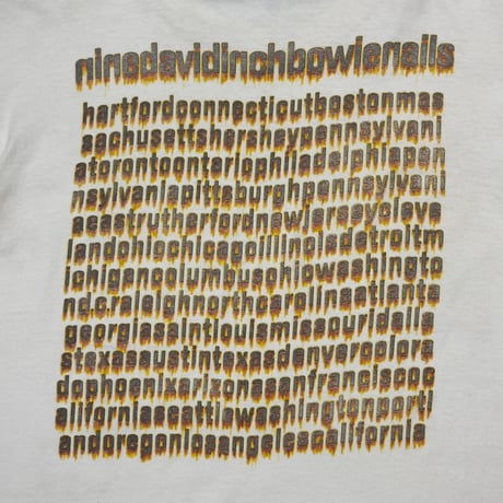 NINE INCH NAILS DAVID BOWIE 1995 WHITE ANVIL LARGE 1401