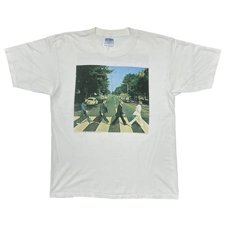 THE BEATLES ABBEY ROAD ALBUM JACKET WHITE GILDAN LARGE 6316