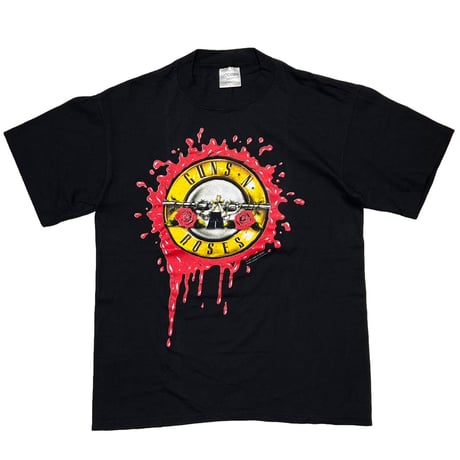 GUNS N' ROSES 1991 DRIP EMBLEM LOGO HERE TODAY GONE TO HELL BROCKUM LARGE 4653