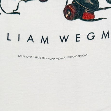 William Wegman 1993 ROLLER ROVER WHITE FRUIT OF THE LOOM LARGE 8036