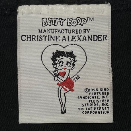BETTY BOOP HEART PATCH BLACK FITS LARGE 4193