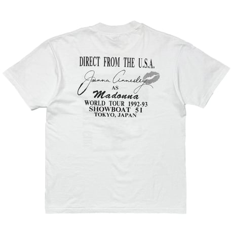 MADONNA WHO'S THAT GIRL SIGNATURE WHITE HANES LARGE 8578