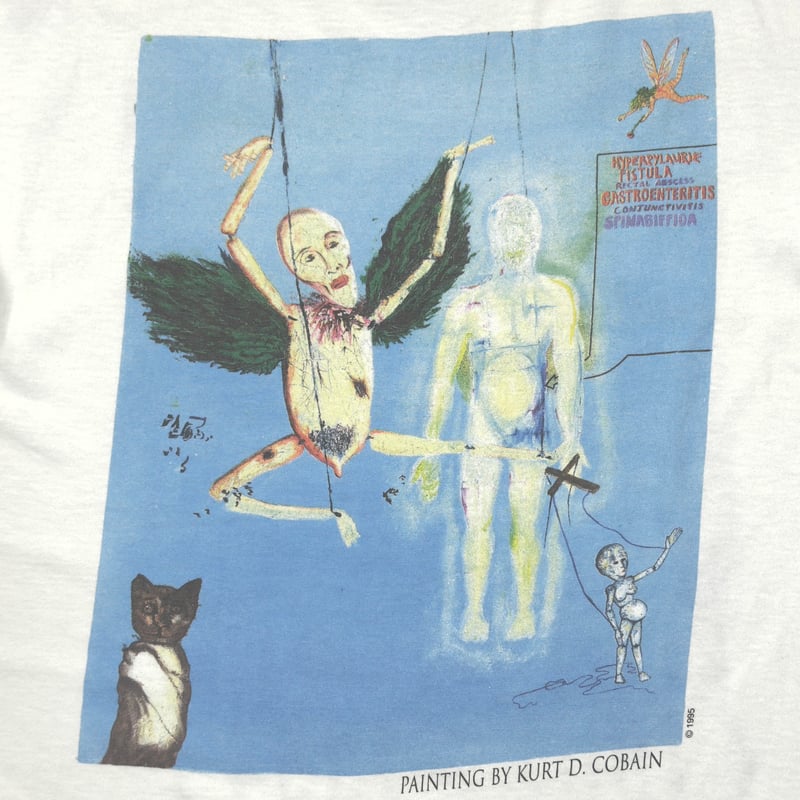 NIRVANA KURT COBAIN MEMORIAL PORTRAIT ADULT WHI