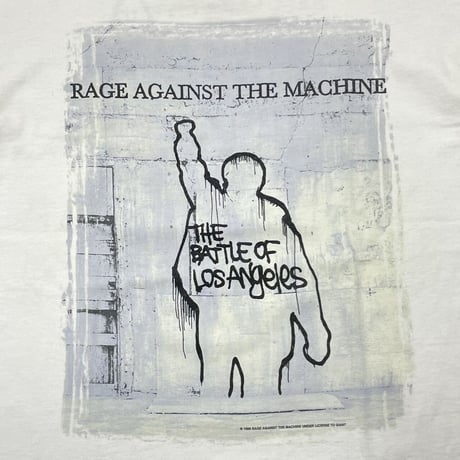 RAGE AGAINST THE MACHINE 1999 THE BATTLE OF LOS ANGELES GIANT FITS LARGE WHITE 3210