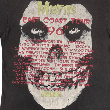 MISFITS 1996 EAST COAST TOUR 96 HUGE SKULL GREEN TEXT WILD OATS XL 2326