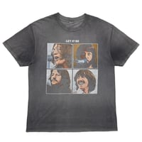 THE BEATLES LET IT BE SQUARE MEMBER FADED BLACK FITS XL 9888