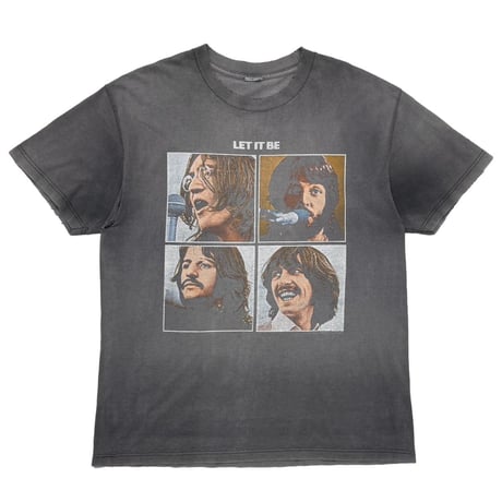 THE BEATLES LET IT BE SQUARE MEMBER FADED BLACK FITS XL 9888