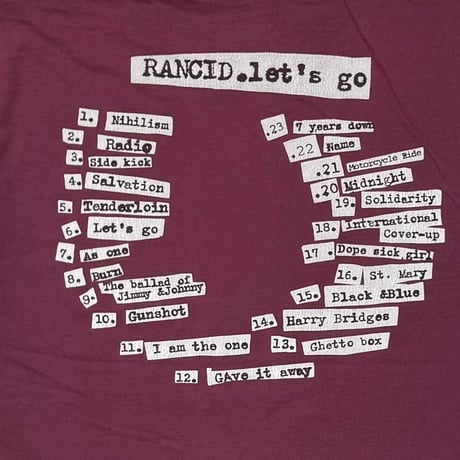 RANCID 1994 LET'S GO FIST FADED PURPLE ANVIL XL 4478