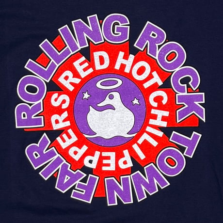 RED HOT CHILI PEPPERS ROLLING ROCK TOWN FAIR NAVY GILDAN XL 8148