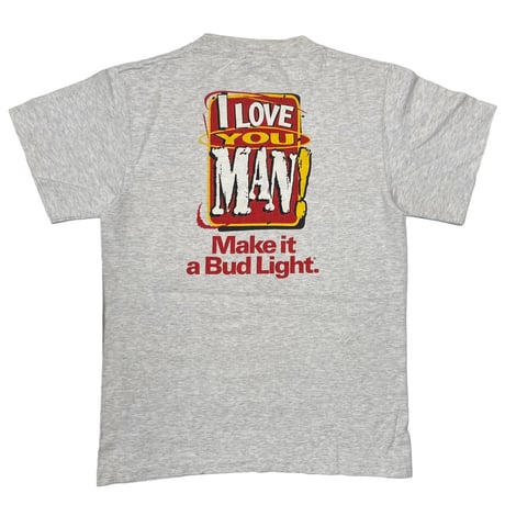 Budweiser 1996 BUD LIGHT I LOVE YOU MAN! GREY CHANGES MEDIUM 9870