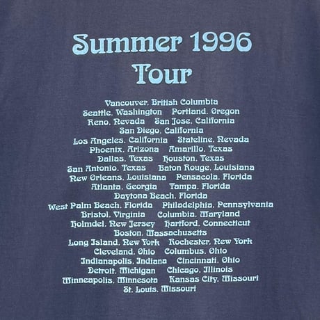 THE MOODY BLUES	SUMMER 1996 TOUR NAVY FRUIT OF THE LOOM XL 2706