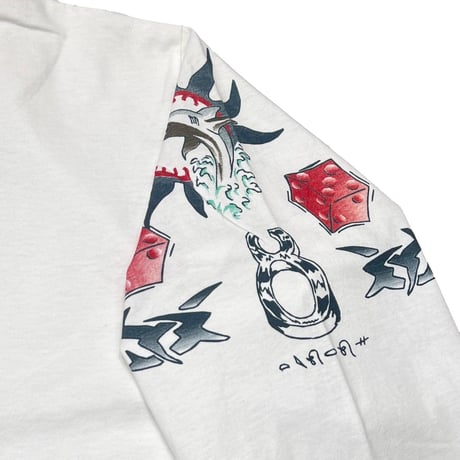 DENNIS RODMAN TATTOO LS WHITE XL 2746